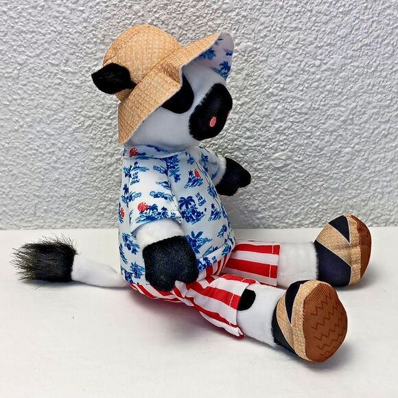 Chick-fil-A Summer 2025 Plush Cow Doll Toy Blue Tropical Island Shirt Cabana 7" - Picture 2 of 10
